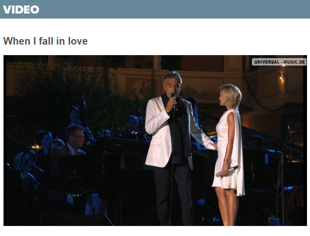 Video "When I fall in love" bei Klassikakzente, Universal.de