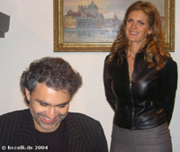 Andrea Bocelli, Veronica Berti; Forte, 27. 10. 2004, photo: bocelli.de