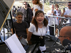 Lajatico, July 2008, rehearsing with Charice,  copyright www.bocelli.de 2008