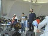 whrend der Proben zu Pavarotti & friends 25. 5. 2002