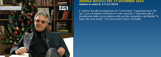 L'intervista TG 1, Italia, 17 Dec 2010